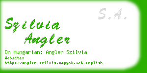 szilvia angler business card